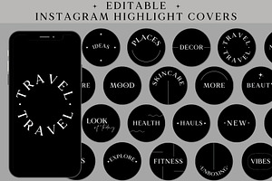 Black Instagram Highlight Covers