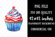 Watercolor 4th of July Clipart, an Illustration by Designking (Thumbnail 4 of 5)
