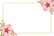 Pink Floral Watercolor Frames, an Illustration by Amazin_art (Thumbnail 7 of 11)