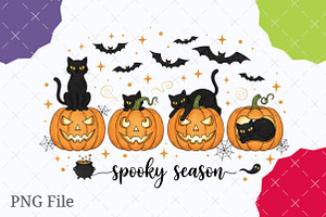 Spooky Season PNG Halloween Pumpkin, an Illustration by designcity5