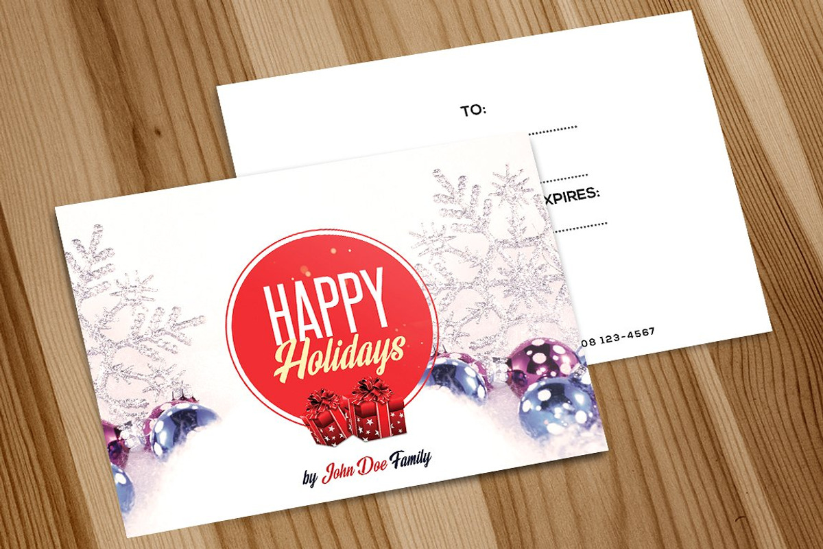 CHRISTMAS POSTCARDS - BUNDLE 75% OFF, a Card Template by PixelsDesign (Photo 5 of 8)