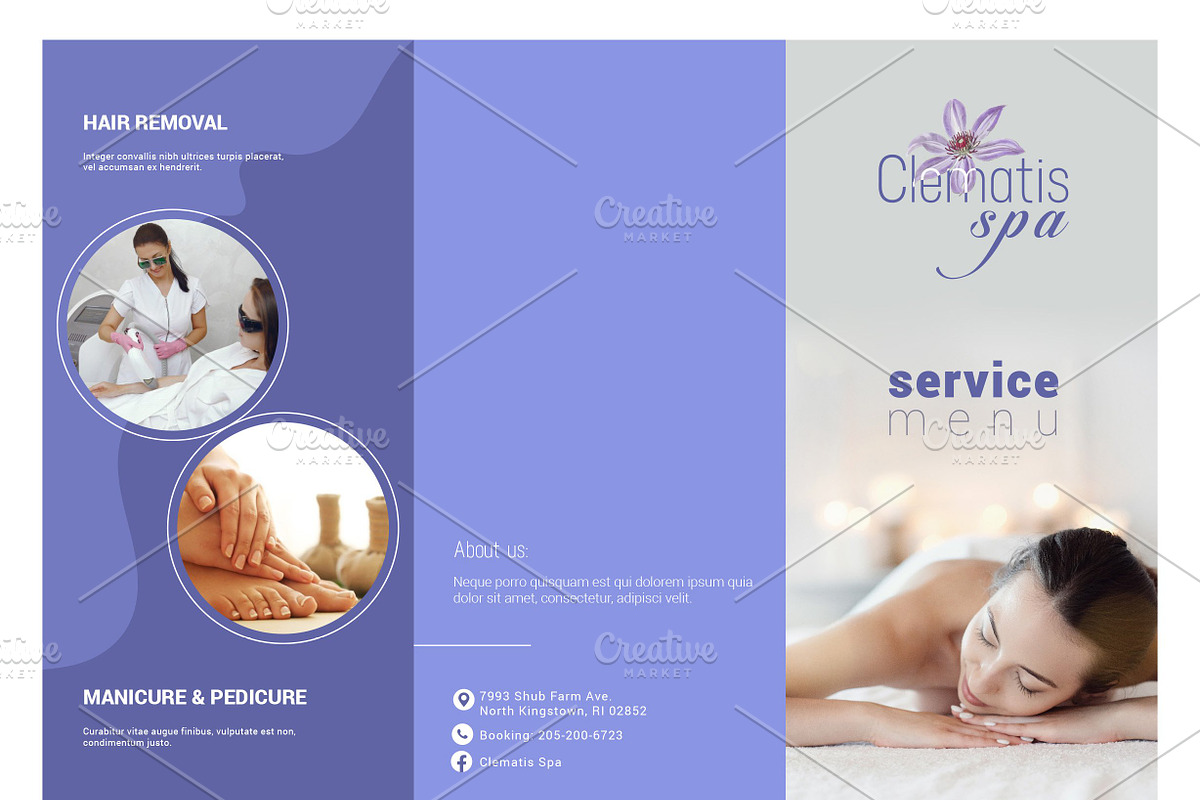 Tri-fold Spa Service Brochure, a Brochure Template by Offload VN (Photo 3 of 3)