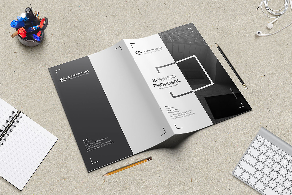 Business Proposal Brochure, a Brochure Template by Divergent Studio (Photo 1 of 8)