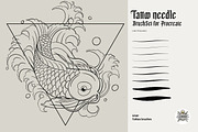 Tattoo needle brushSet for Procreate, a Brush Add-On by Luuuka studio (Thumbnail 3 of 6)