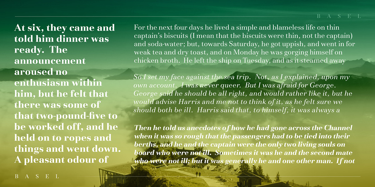 Basel, a Serif Font by FontSite Inc. (Photo 2 of 2)