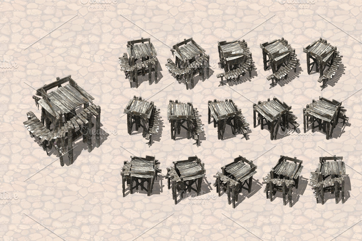 Isometric Ancient City Pack, an Object Graphic by Beatheart Creative Studio (Photo 23 of 77)