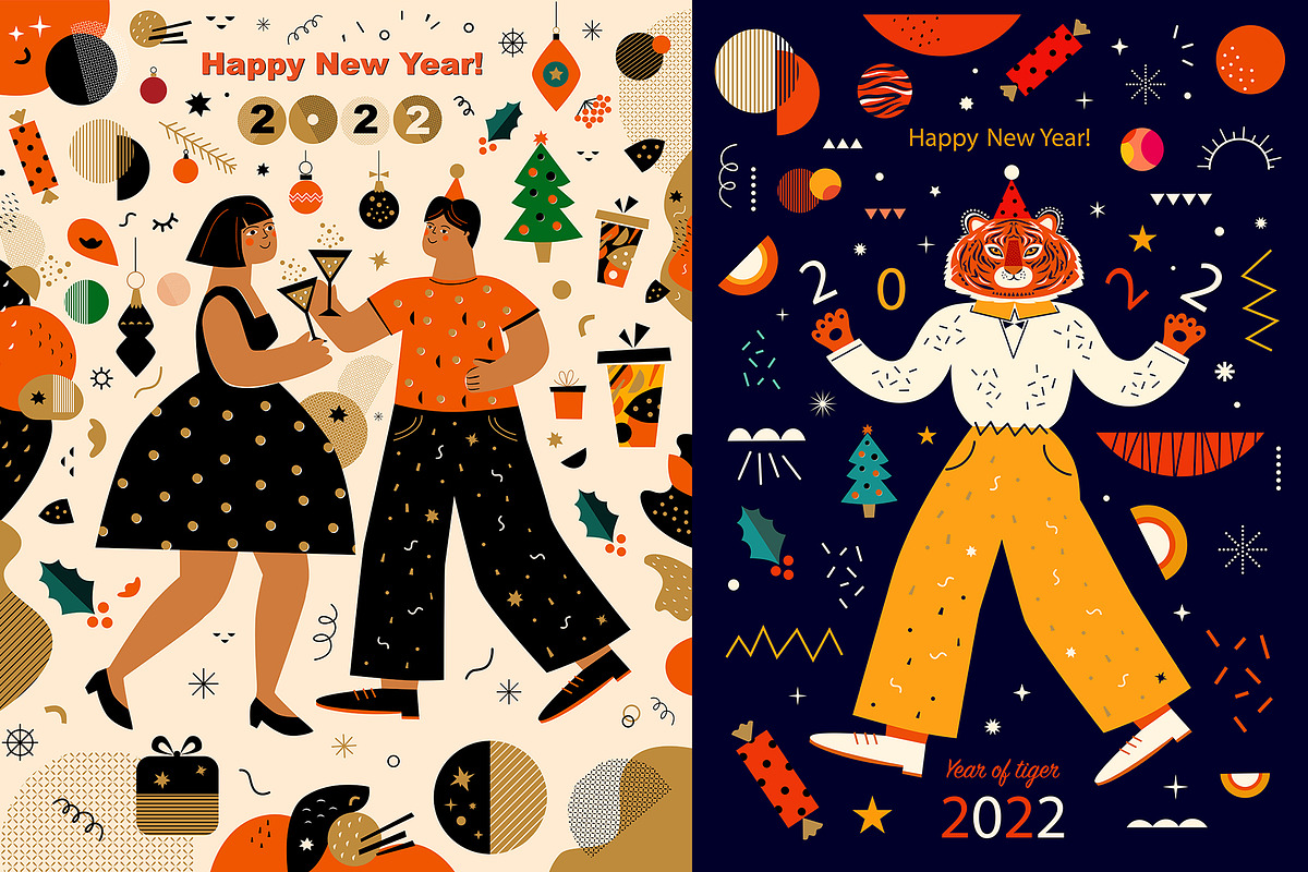 New Year & Christmas collection, a Seasonal Illustration by MoleskoStudio (Photo 10 of 38)