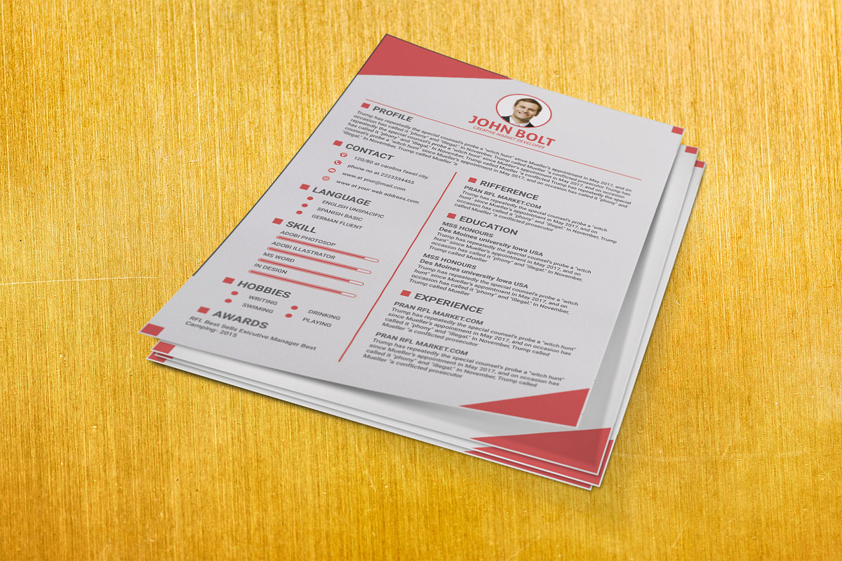 Clean Resume/CV, a Resume Template by designvillage (Photo 9 of 13)