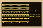 Golden Vintage AI Brushes + BONUS, a Decorative Illustration by Design Unique (Thumbnail 5 of 9)
