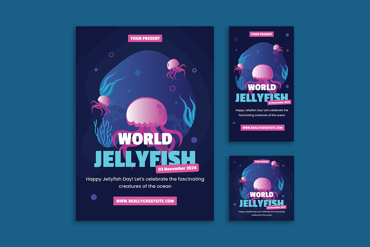 World Jellyfish Day - Flyer, a Flyer Template by Haidezign