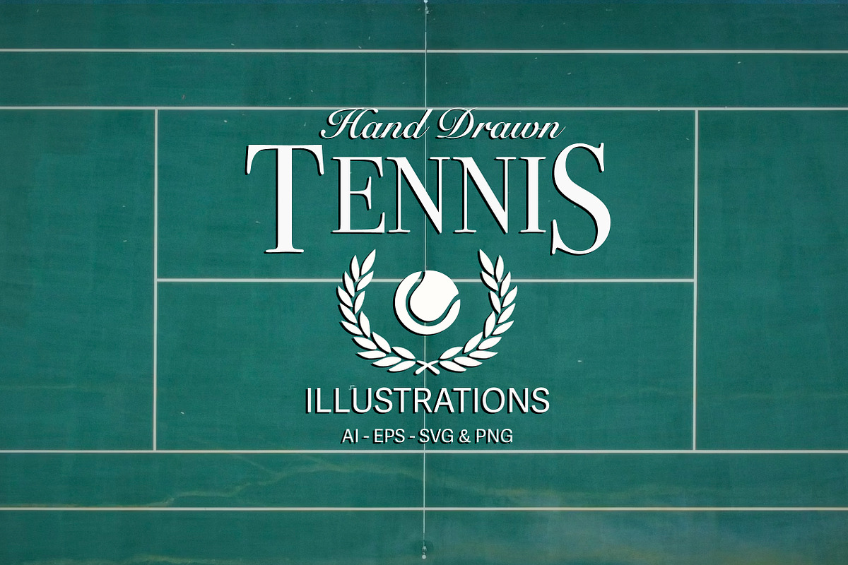 Hand-drawn Tennis Illustrations, an Illustration by cd-design.co (Photo 6 of 7)