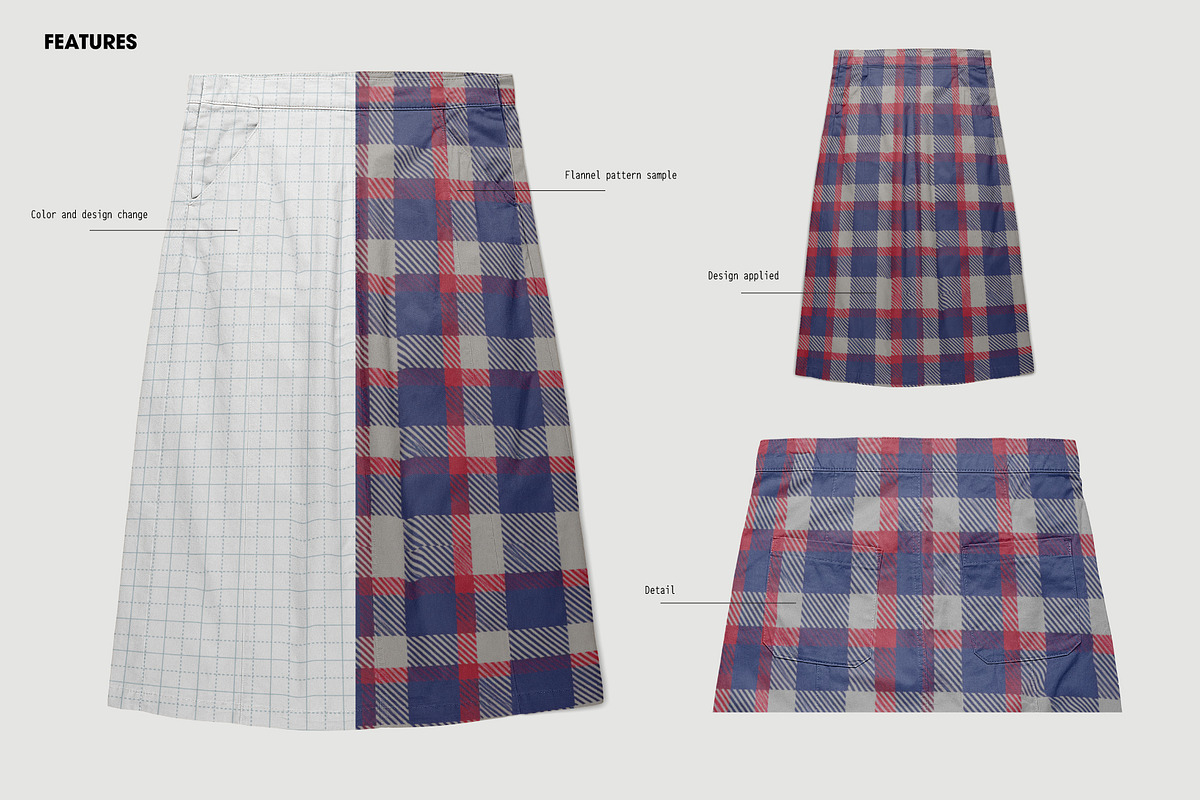 Women skirt mockup, a Bottom Mockup by made_by_nope (Photo 3 of 7)