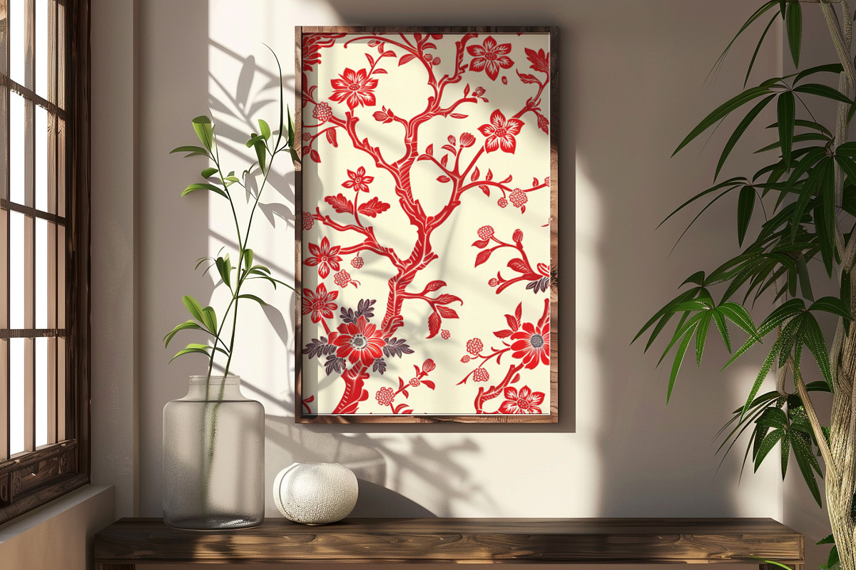 Chinoiserie Floral Seamless Pattern, a Pattern Graphic by Olya Creative (Photo 12 of 20)