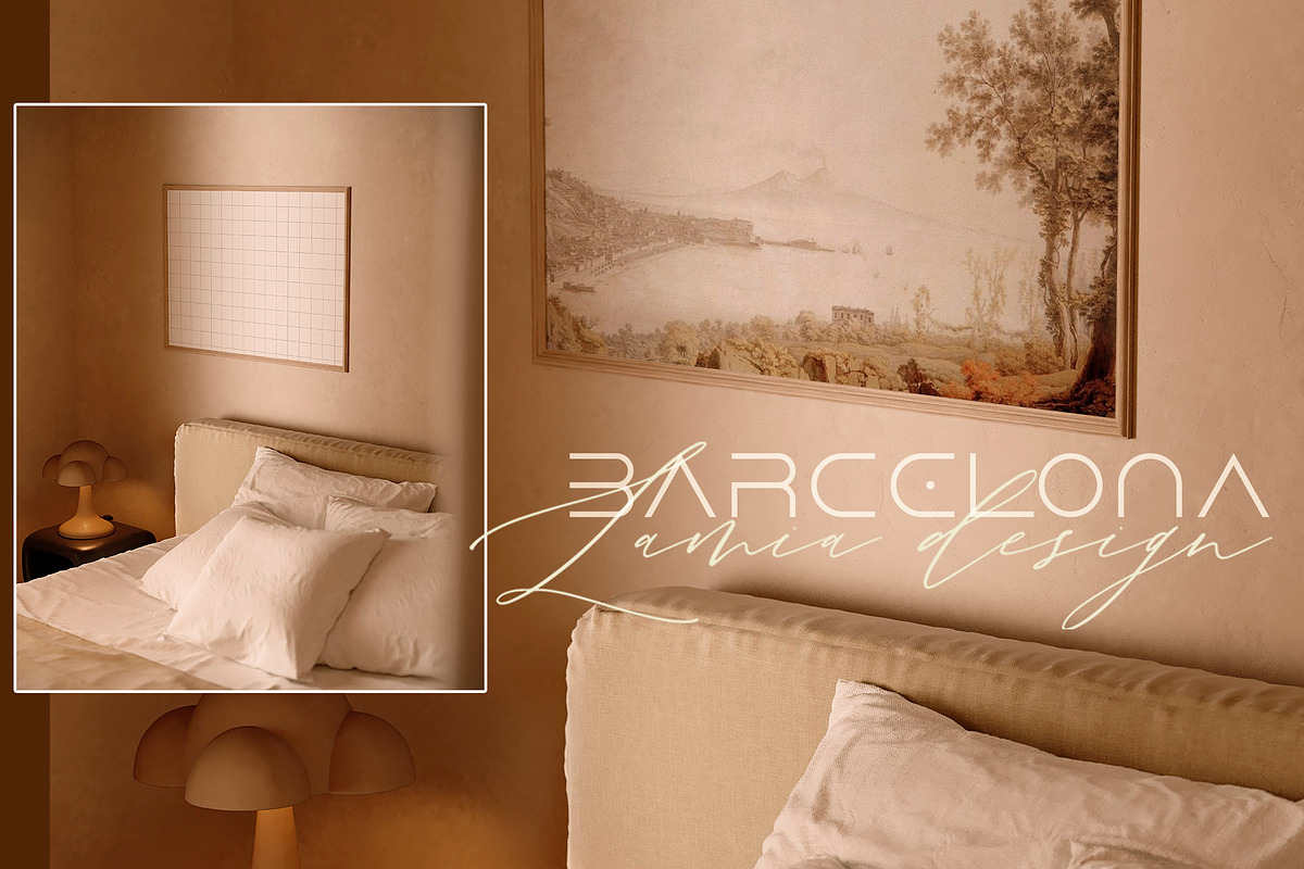 BARCELONA Room Natural FRAME MOCKUP, a Household Mockup by LAMIA DESIGN (Photo 3 of 22)