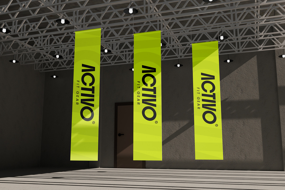 Exhibition Flag Mockup, an Advertising Mockup by SLAB! Design (Photo 4 of 7)