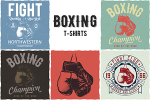 Collection Of Boxing T-shirt Designs