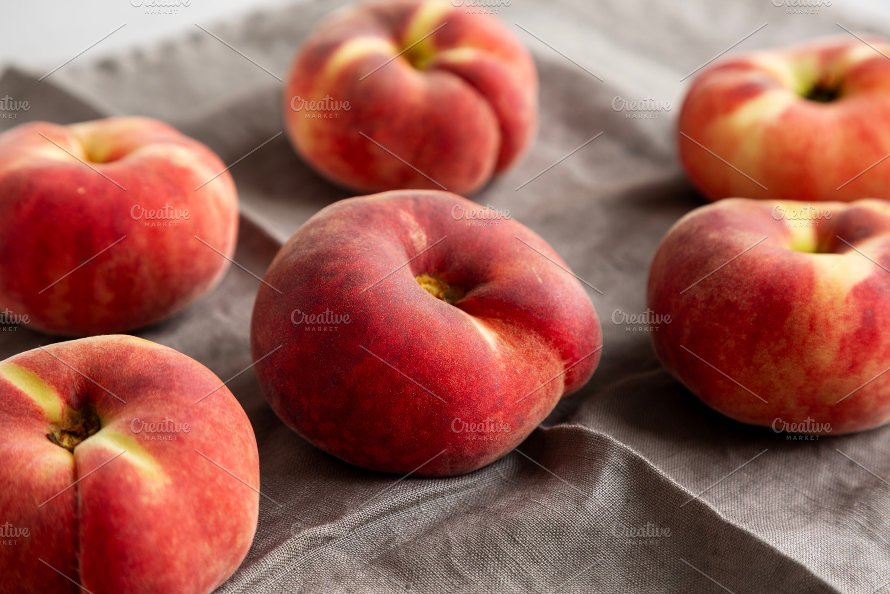 Fresh juicy ripe fig peaches, side view., a Food & Drink Photo by LiudmylaChuhunova