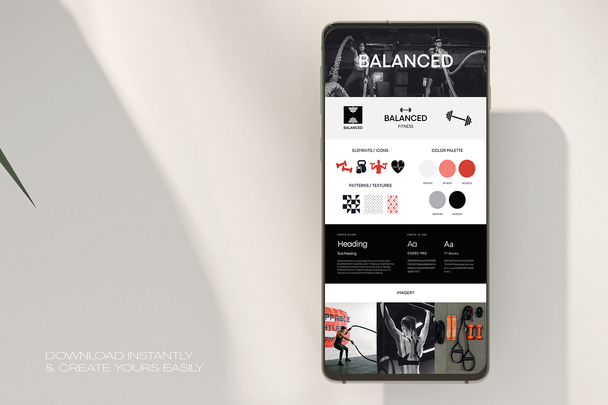 Fitness Gyms Brand Board, a Branding & Logo Template by Creatif Foundry (Photo 5 of 6)