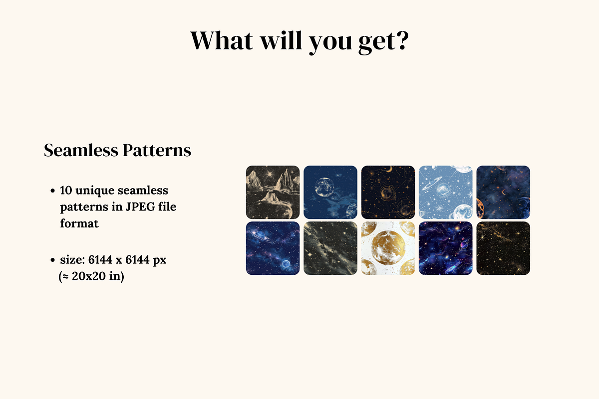 Astronomy Patterns & Prints, a Pattern Graphic by Ninterints (Photo 2 of 17)