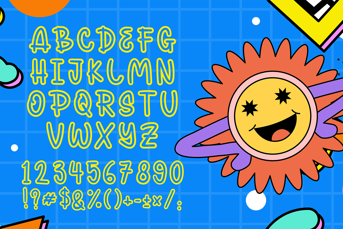 Sunblink Cute Graffiti Y2K Font, a Handwritten Font by dansdesign