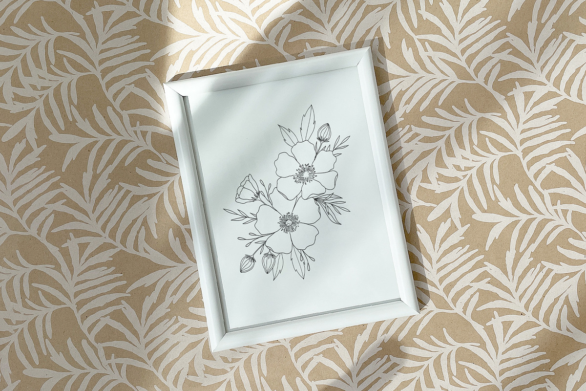 Watercolor Pink Florals & Ink, an Illustration by Michèle Kae (Photo 8 of 10)
