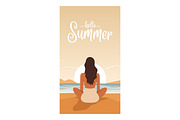 Girl Watching Sunset by the Sea., a Person Illustration by Gomolach (Thumbnail 4 of 5)
