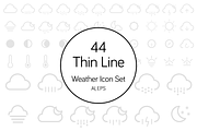 Weather Icons Set, an Outline Icon by Iconify (Thumbnail 1 of 3)