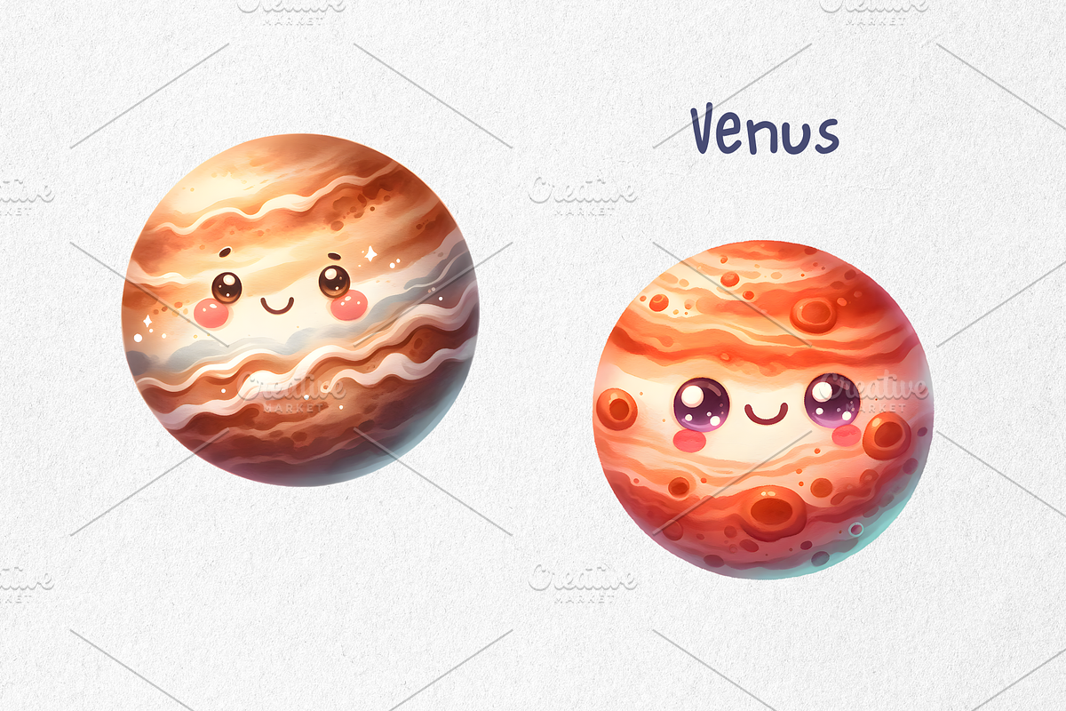 Cute Space Object Clipart, an Education Illustration by jvxvxnism (Photo 8 of 16)