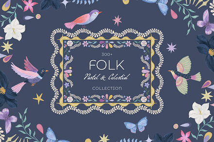 Pastel Celestial Modern FOLK art, an Illustration by SunnyAfternoons