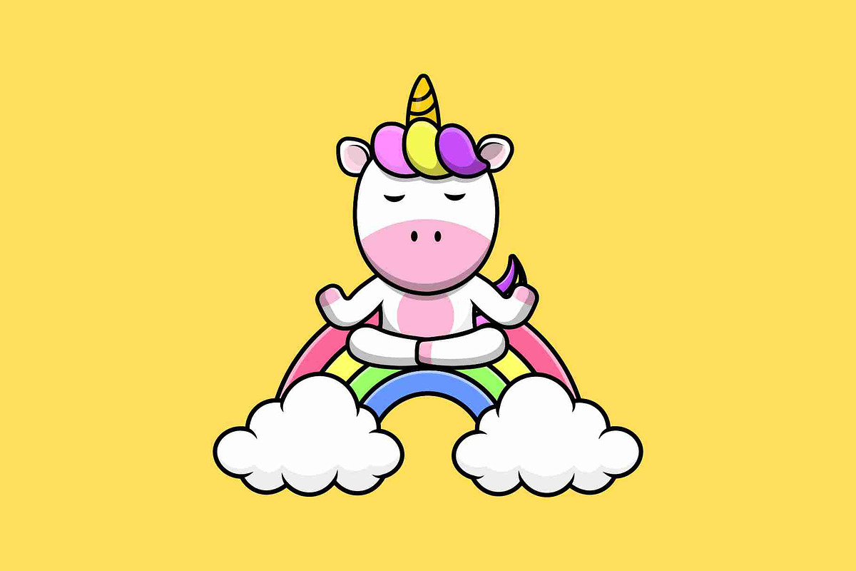 Cute Animal Meditating Pack Cartoon, an Animal Illustration by Artstorystudio (Photo 5 of 5)