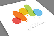 Minimalistic Happy Birthday Card, a Card Template by Orson (Thumbnail 1 of 2)
