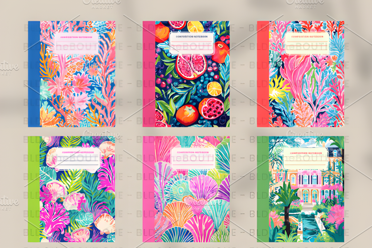 Preppy KDP Composition Notebook, a Social Media Template by Coco Bloom (Photo 3 of 6)