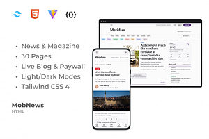 MobNews | News & Magazine Template, a HTML Template by Mobius Studio