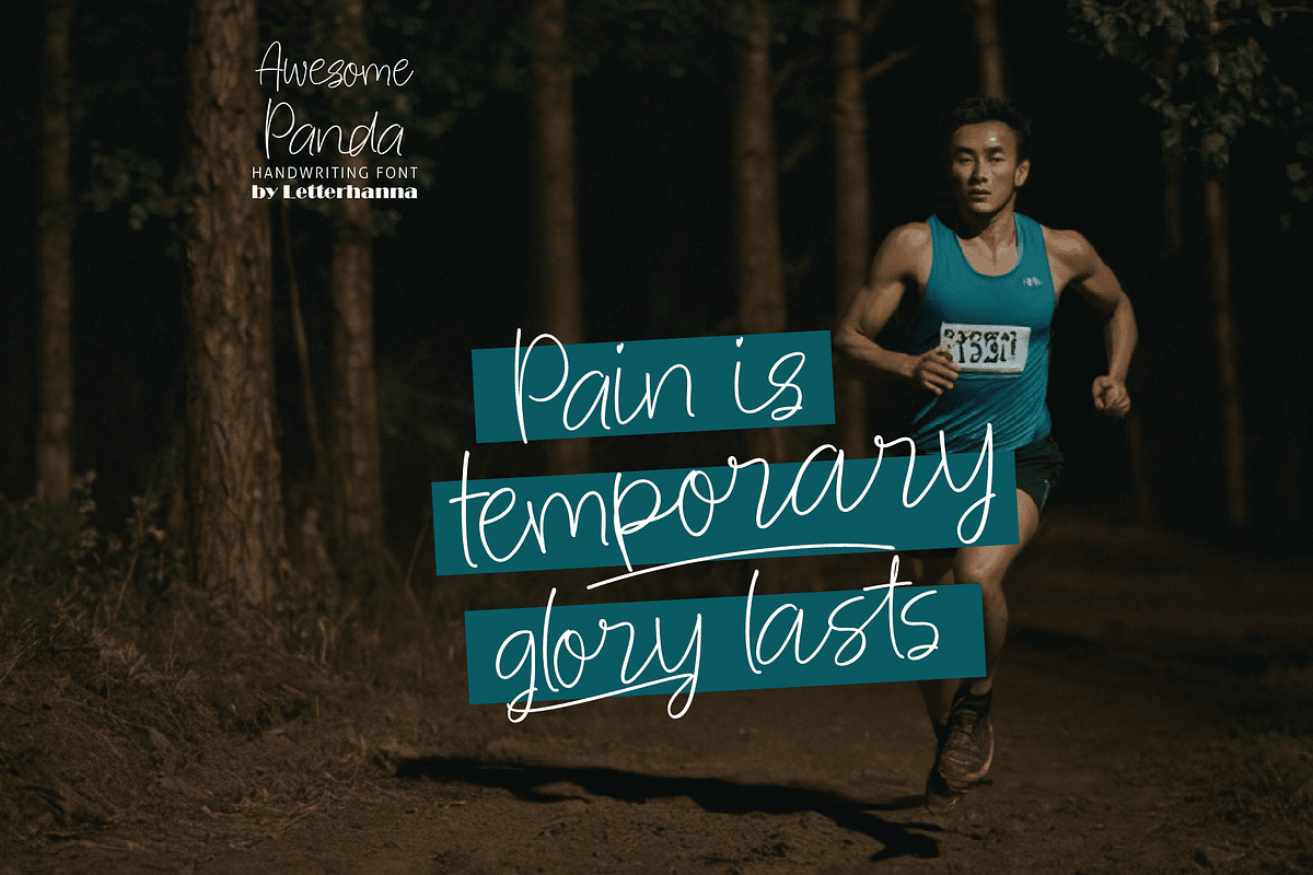 Awesome Panda Font, a Handwritten Font by Letterhanna Studio (Photo 5 of 16)