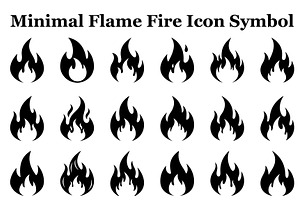 Minimal Flame Fire Icon Bundle, an Icon by Artivon