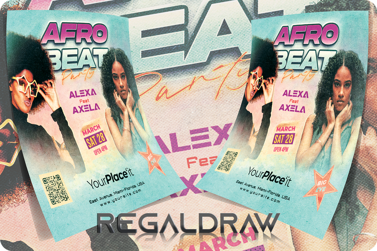 Afro Beat Party Flyer, a Flyer Template by regalDRAW (Photo 2 of 4)