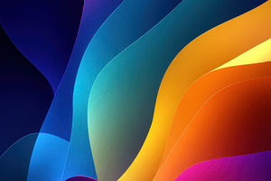 Abstract Colorful Waves Vibrant Grad, a Photo by Pixeness Studio