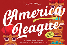 America League Modern Bold Script