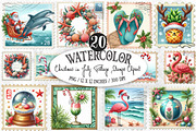 Christmas in July Postage Stamps, an Illustration by Designking (Thumbnail 1 of 4)