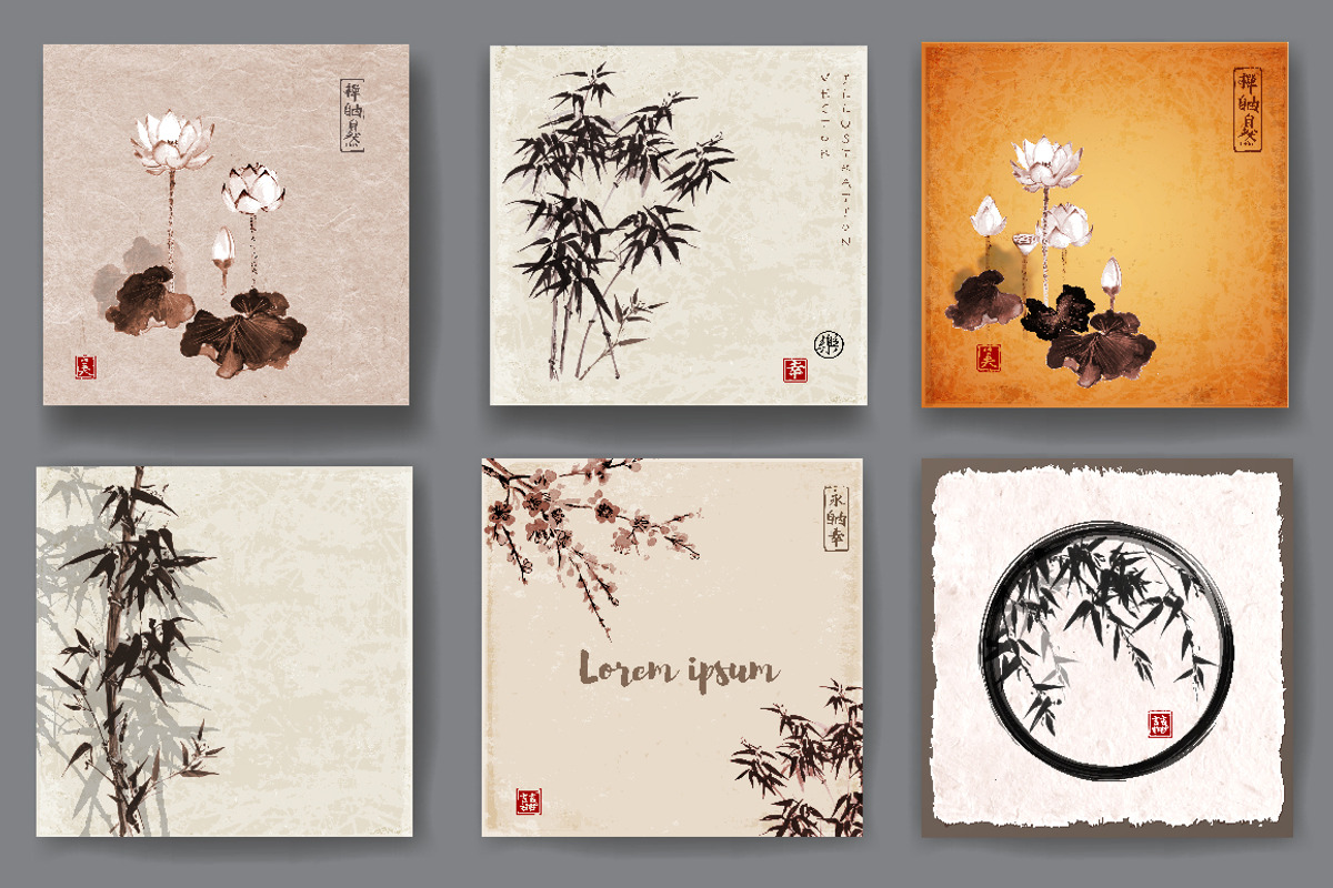 Japanese ink painting sumi-e, part 3, an Illustration by Elina_Li (Photo 7 of 11)