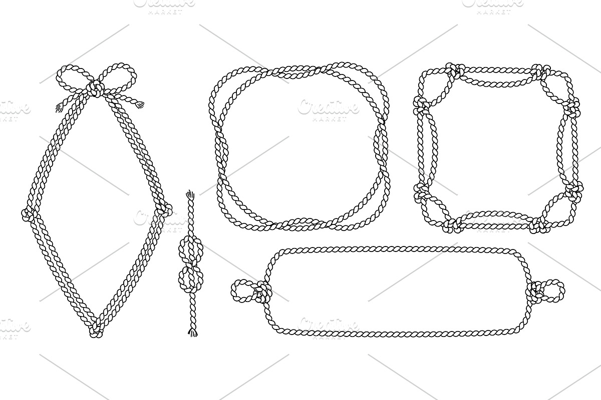 Nautical rope frames and vintage, an Object Illustration by art PVP - market
