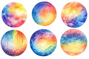 Rainbow Pastel Watercolor Circles, an Illustration by Designworld (Thumbnail 3 of 7)