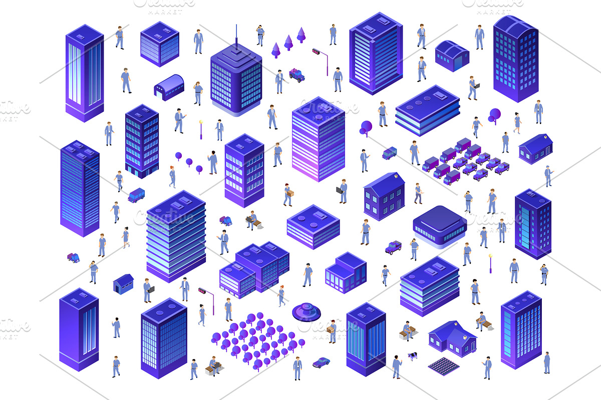 Urban planning concept with, an Object Illustration by AlexZeL