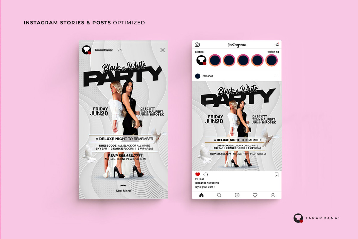Black & White Party Flyer, a Flyer Template by Plan B (Photo 2 of 3)