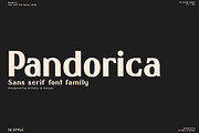 Pandorica-Sans serif font family, a Sans Serif Font by Artistic & Unique (Thumbnail 1 of 11)
