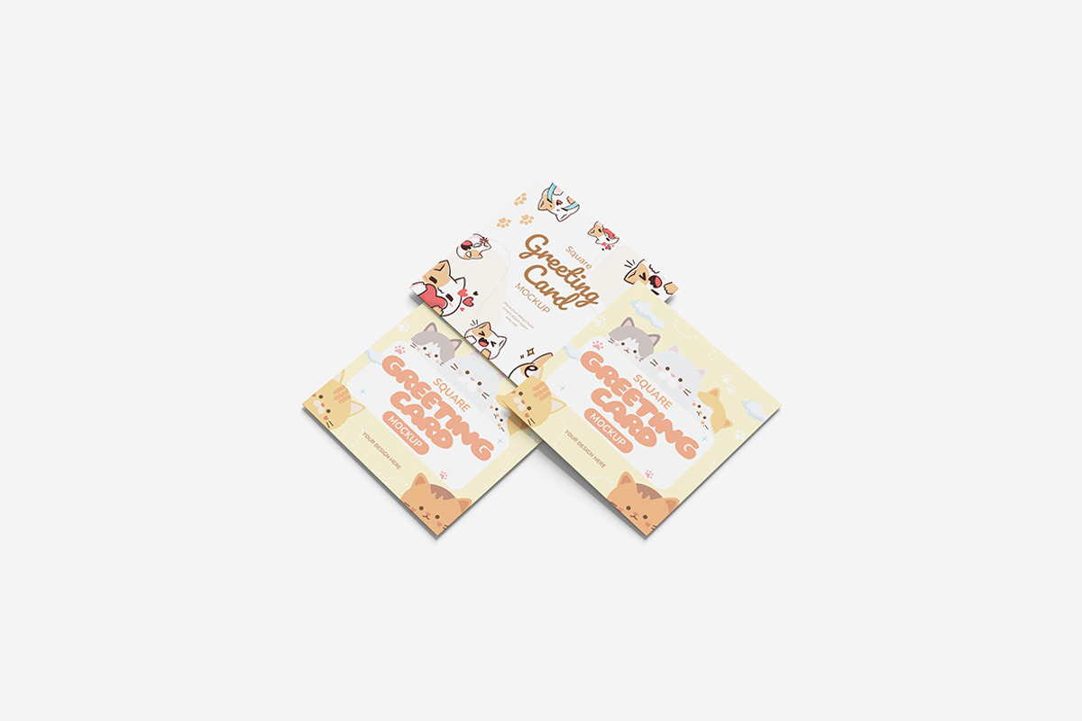 Square Greeting Card, a Product Mockup by MrLetters (Photo 4 of 5)