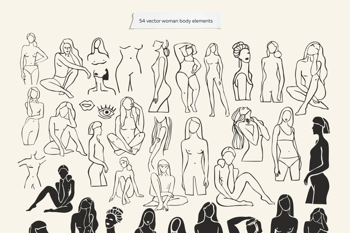 Women's bodies, Prints & Elements, an Object Graphic by yttadesign (Photo 10 of 18)