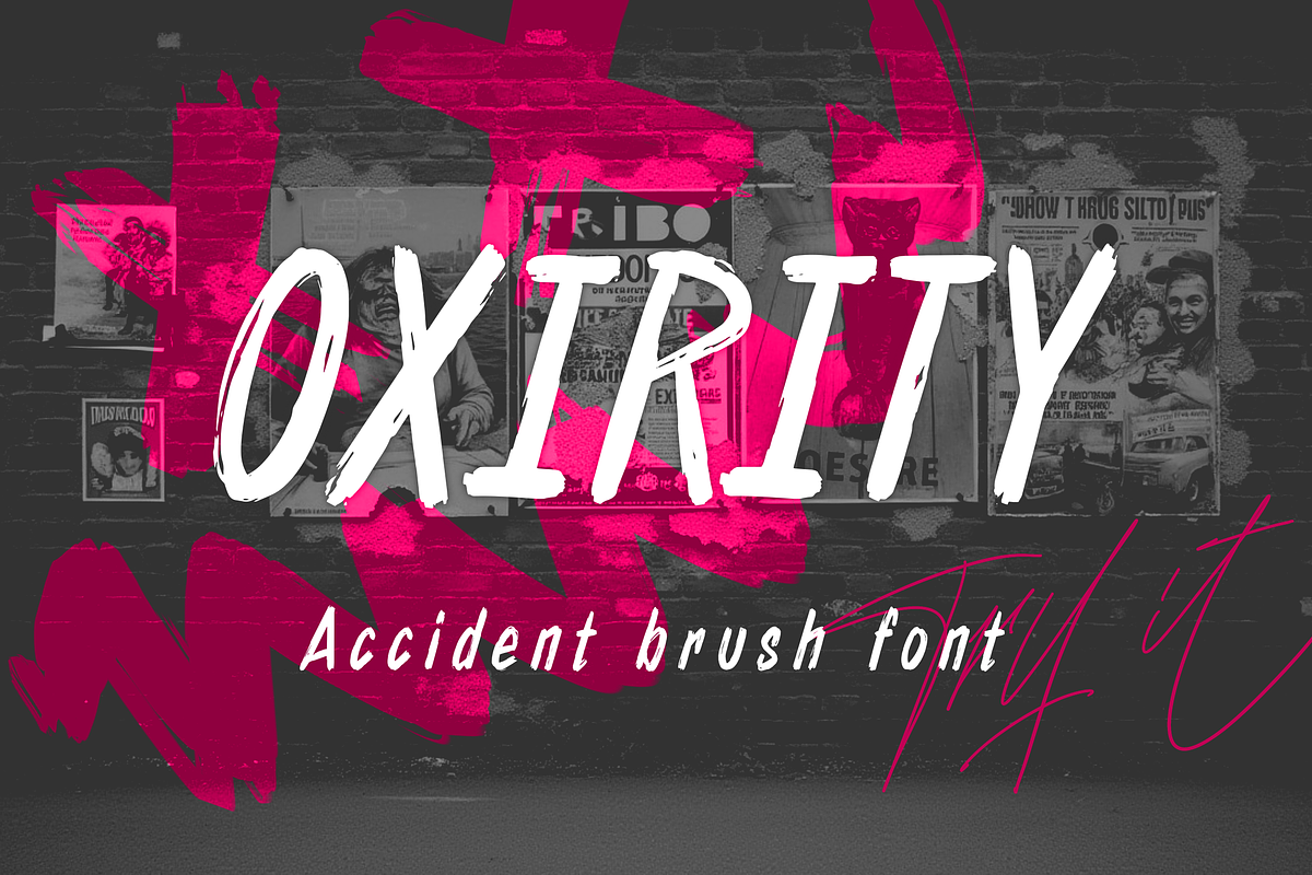 OXIRITY - Font, a Handwritten Font by Aniad_ (Photo 1 of 5)