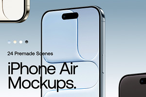 iPhone Air - 24 Mockups Scenes