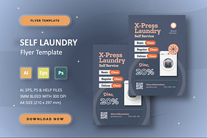 Self Laundry - Flyer Template, a Flyer Template by StreaksideStd